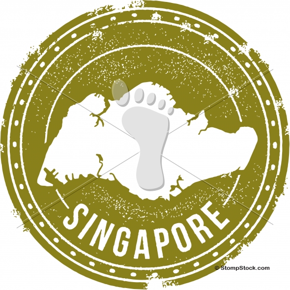 Vintage Singapore Country Stamp Stompstock Royalty Free Stock Vector Rubber Stamps