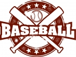 Vintage Baseball Stamp